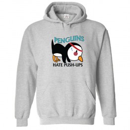 Penguins Hate Push-ups Classic Unisex Kids and Adults Pullover Hoodie								 									 									